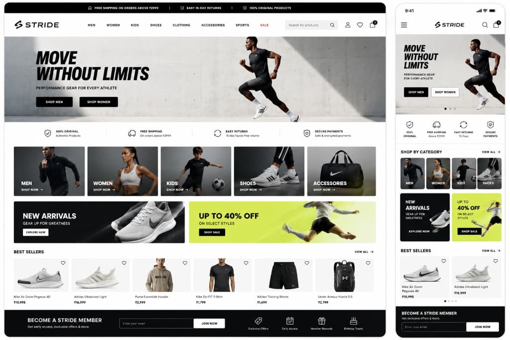Stride Athletics storefront