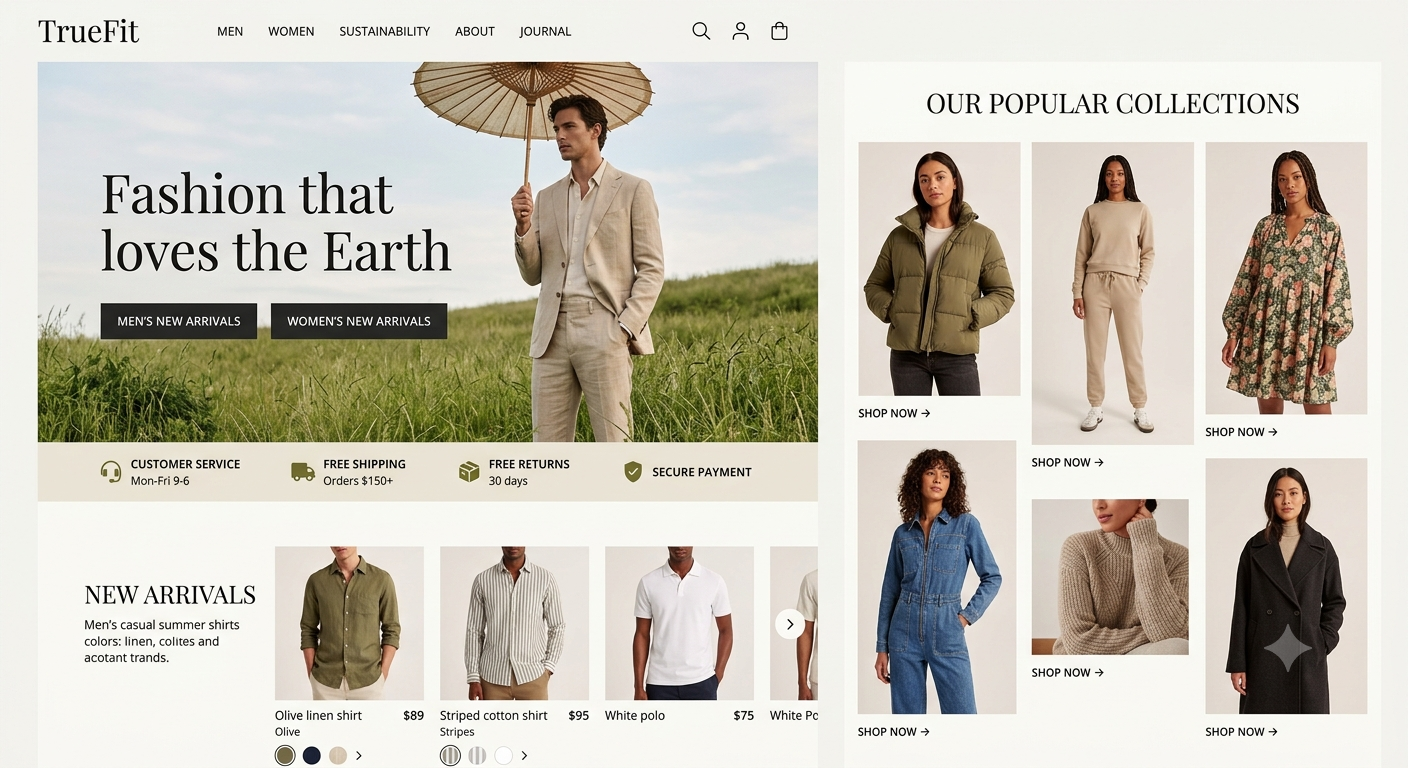 TrueFit storefront built by appwharf commerce